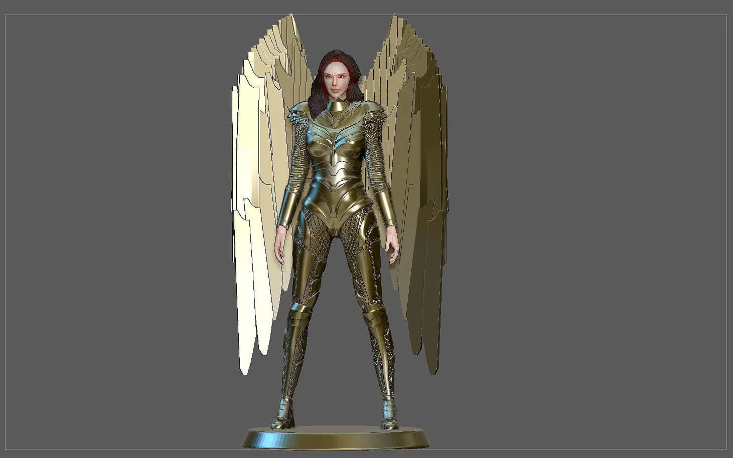 STL - Wonder Woman Armadura Dorada 3 render 2