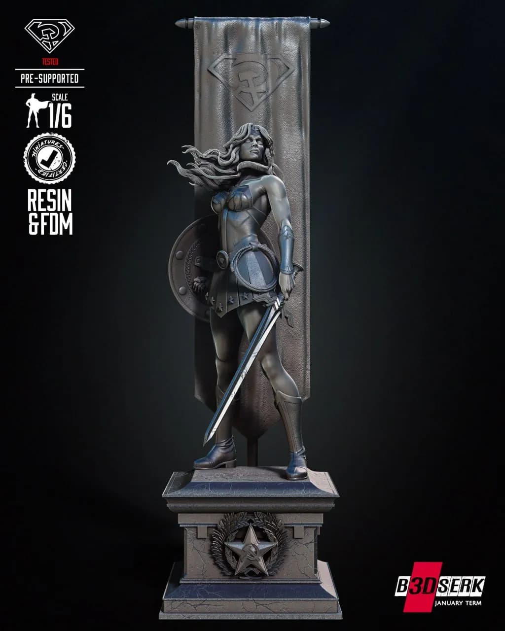 STL - Wonder Woman estilo Red Son
