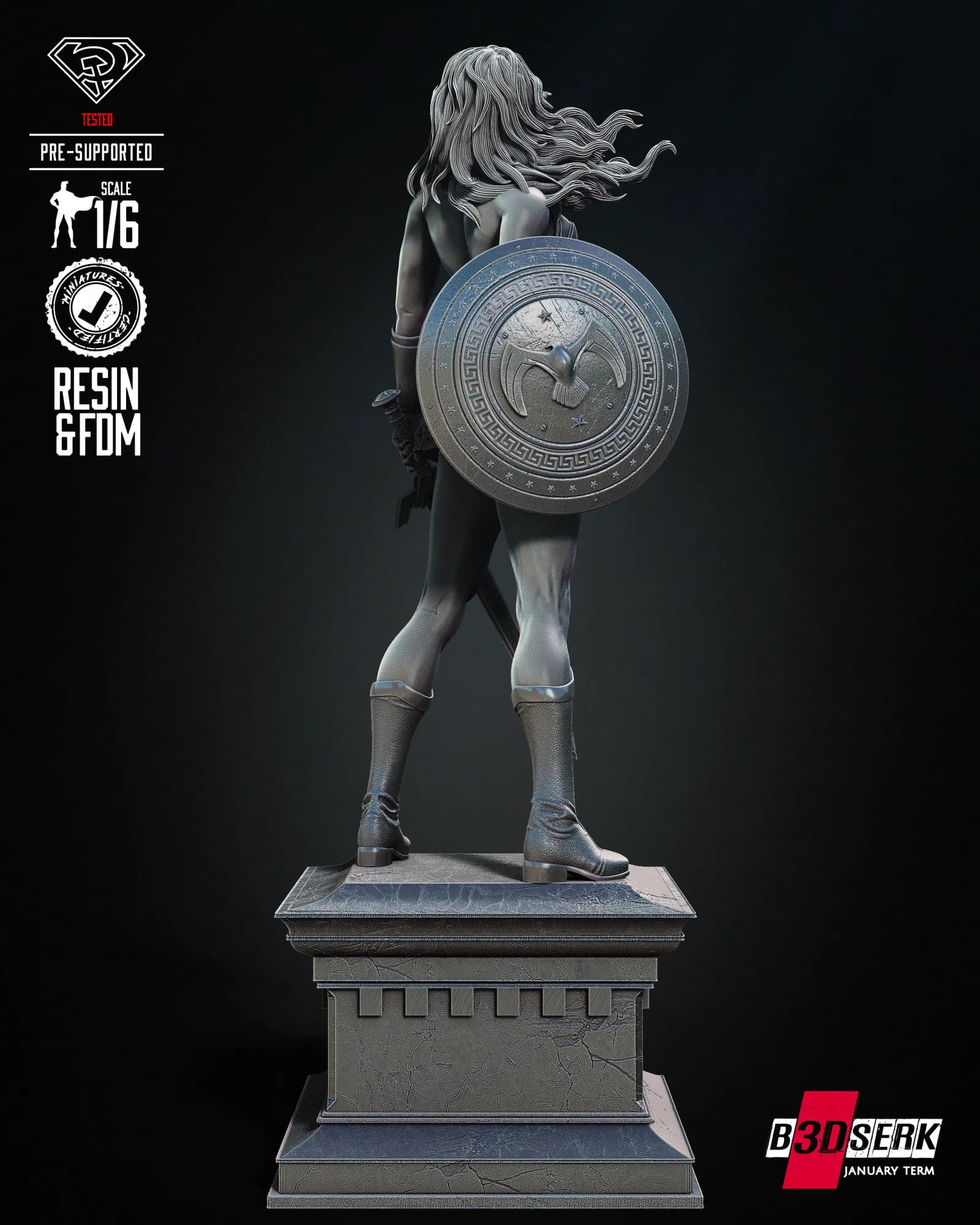 STL - Wonder Woman estilo Red Son render 5