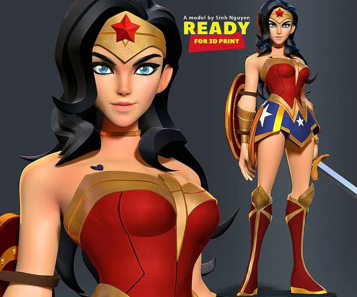 STL - wonder woman stylized