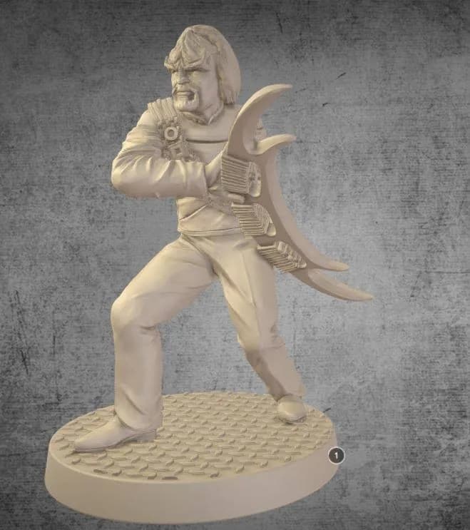 STL - Worf Klingon Star Trek Figura render 3