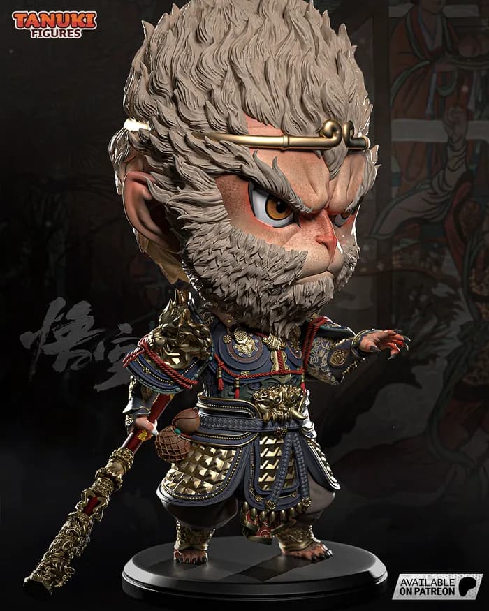 STL - wukong chibi render 2