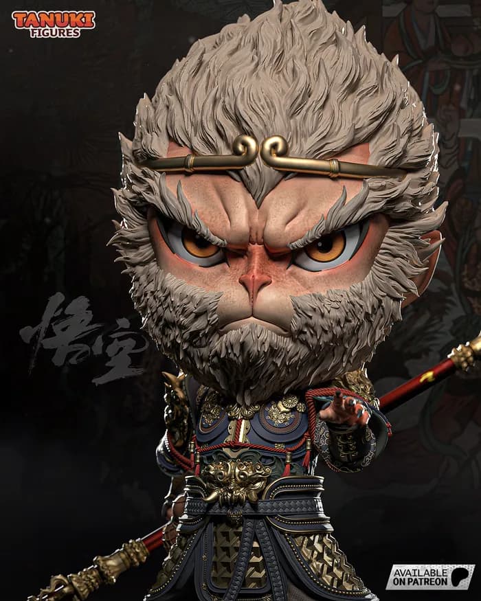 STL - wukong chibi render 5
