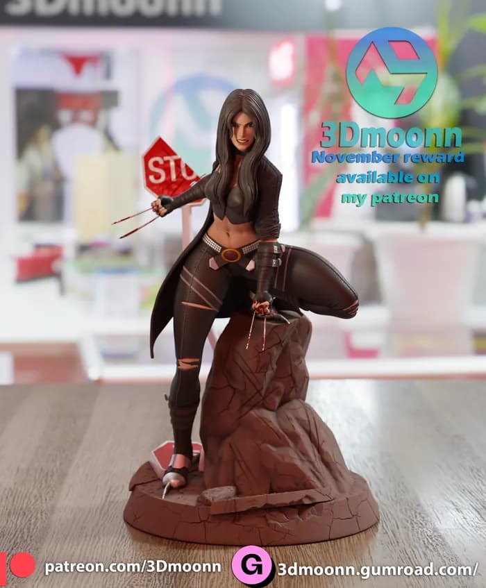 STL - X 23 figura estatuilla render 2