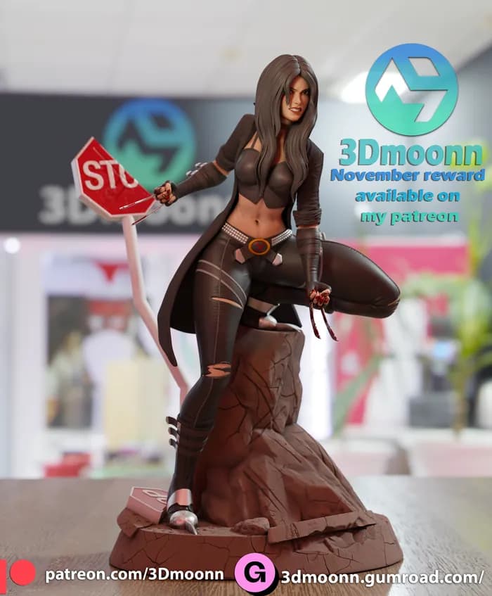 STL - X 23 figura estatuilla render 4