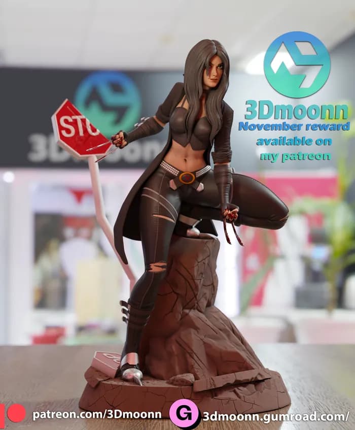 STL - X 23 figura estatuilla render 5
