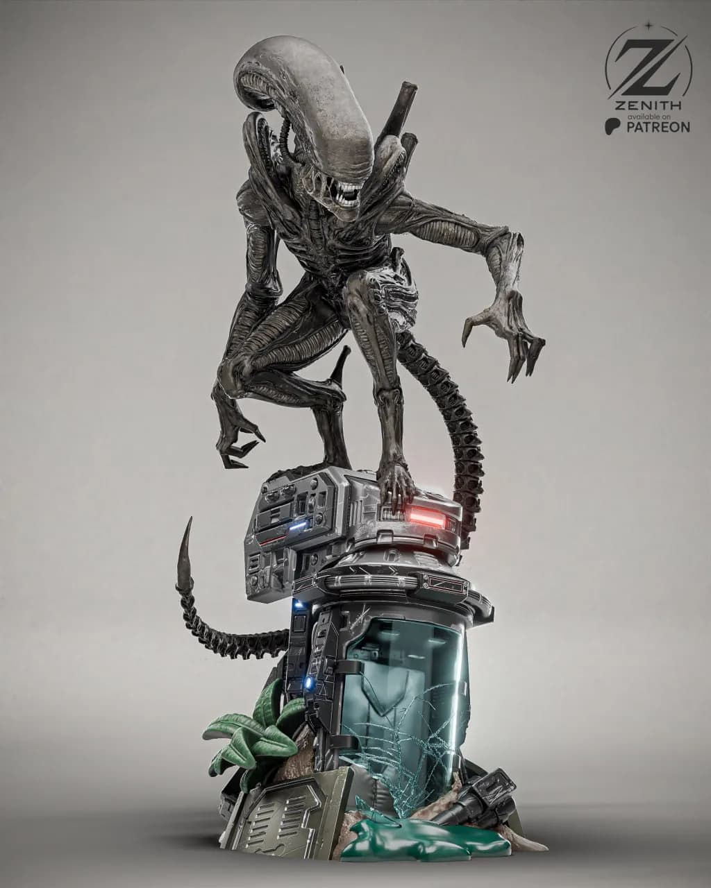STL - Xenomorfo de Zenith Studios render 2