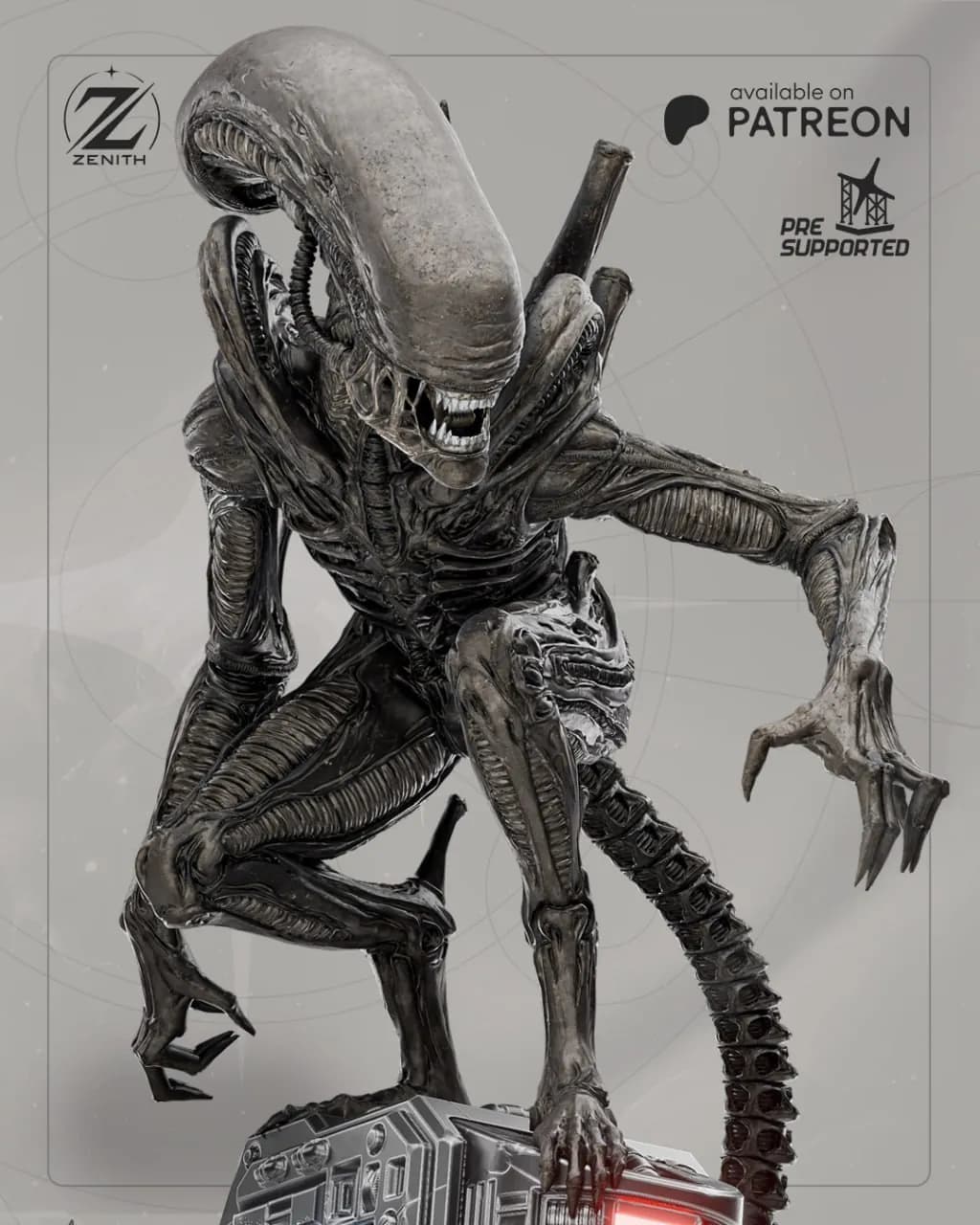 STL - Xenomorfo de Zenith Studios render 3