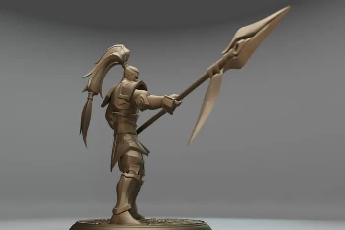 STL - xin zhao league of legends render 3