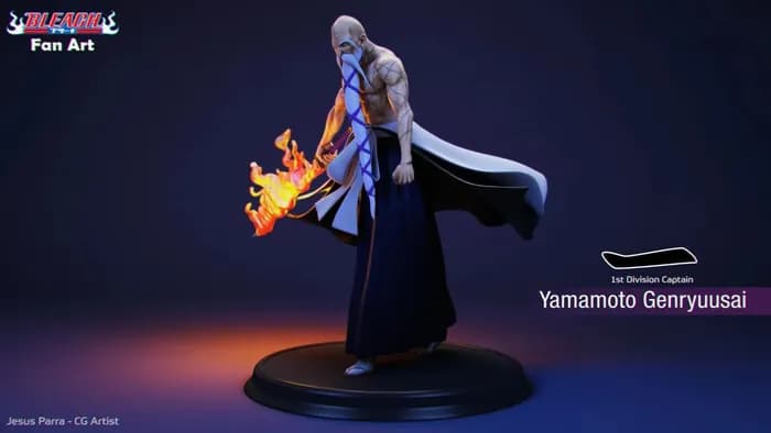 STL - yamamoto genryuusai bleach render 2