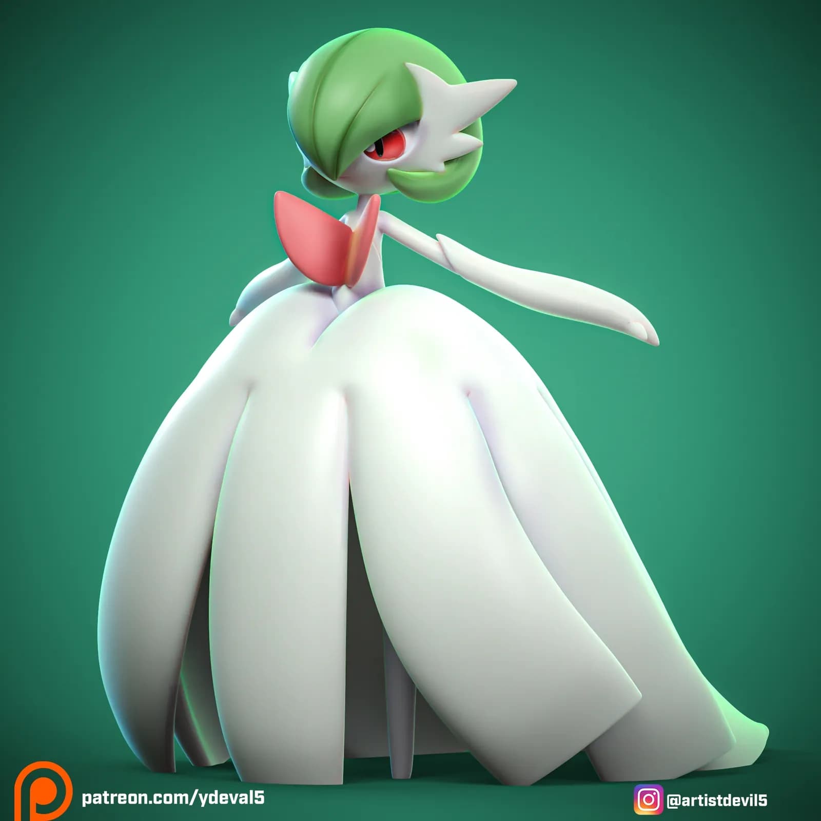 STL - Ydeval #282 M Mega Gardevoir