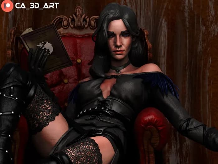 STL - Yennefer de Vengerberg render 2