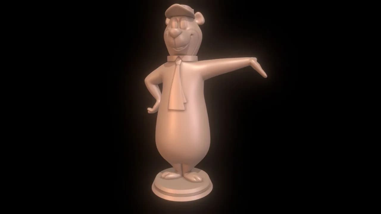 STL - Yogi Bear figura 3D