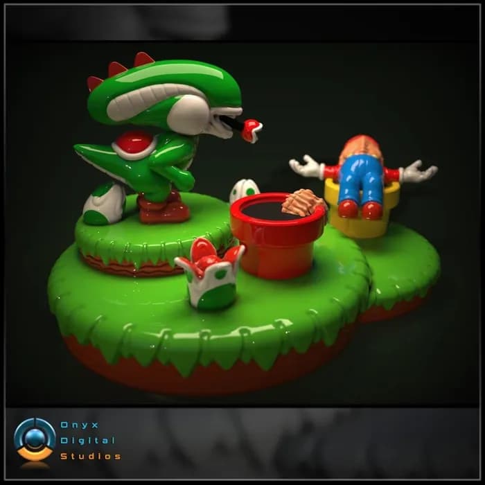 STL - yoshi aliens