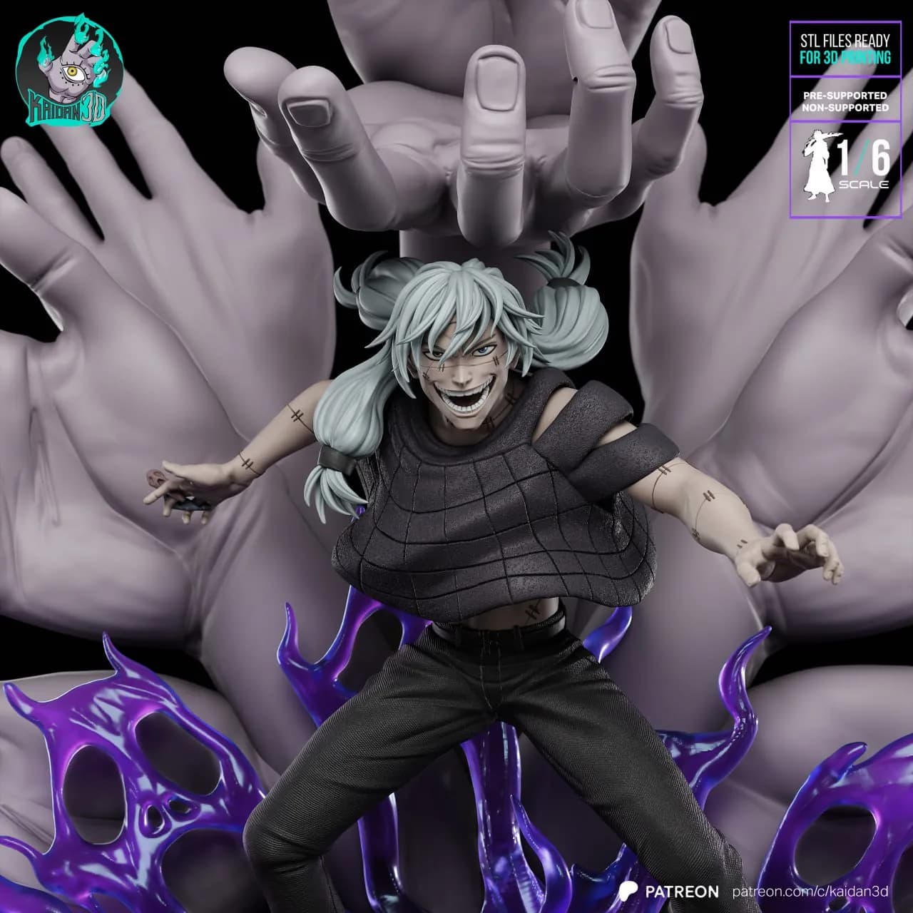 STL - Yuji x Todo vs Mahito KAIDAN3D render 2