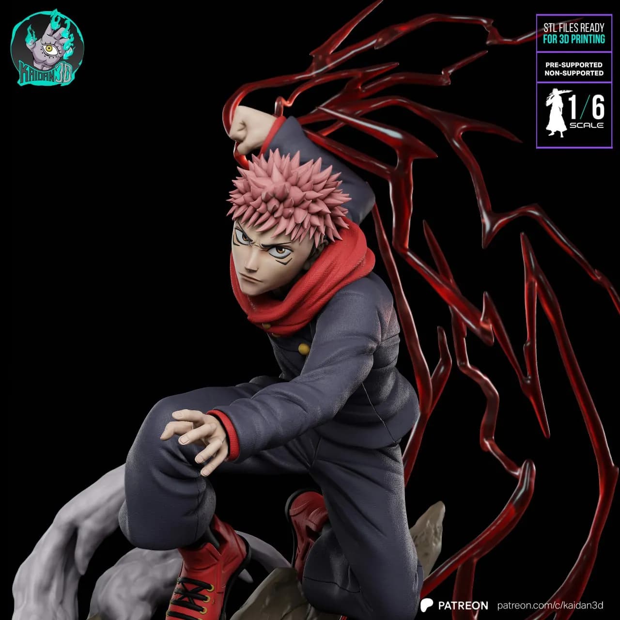 STL - Yuji x Todo vs Mahito KAIDAN3D render 4
