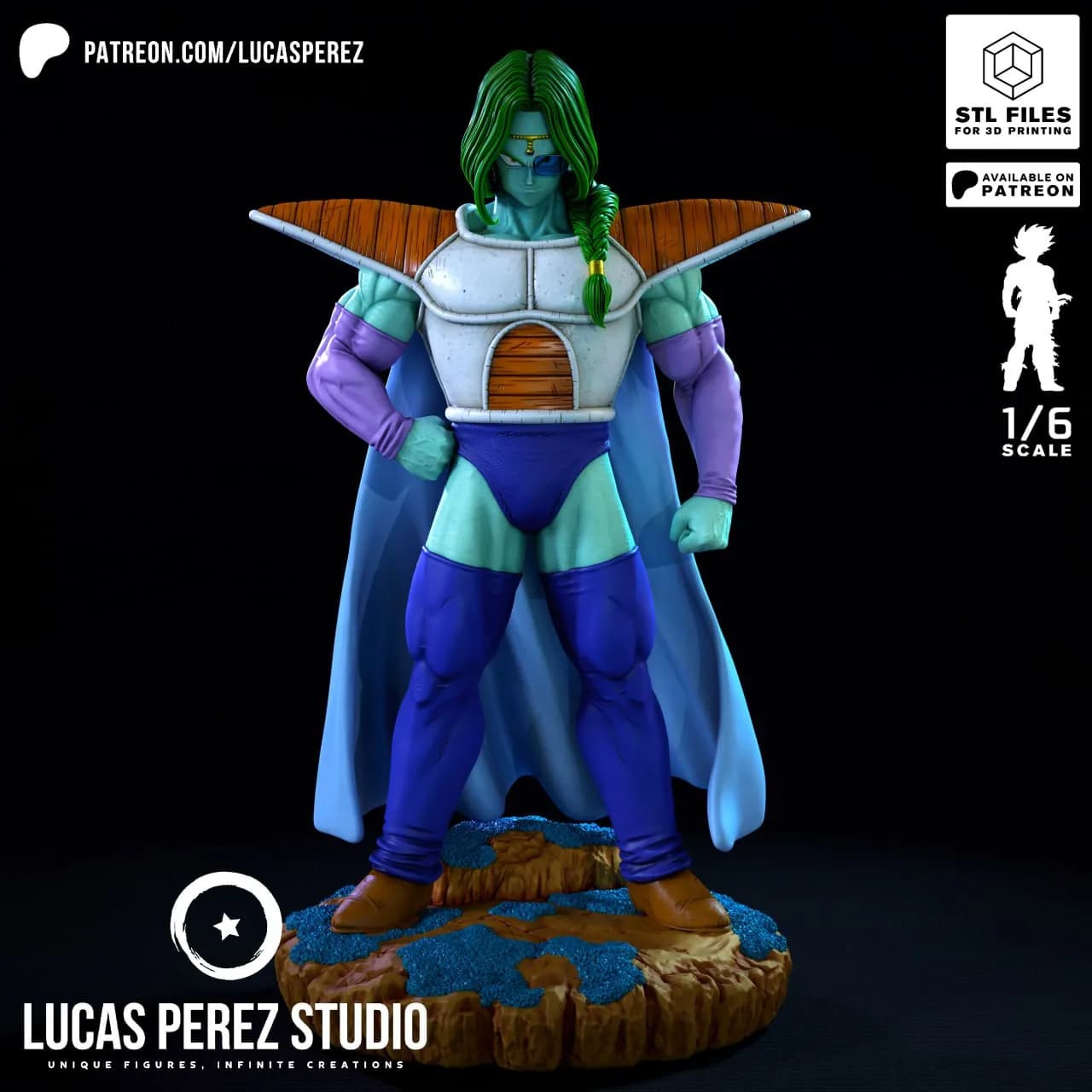 STL - Zarbon de Dragon Ball Z render 2