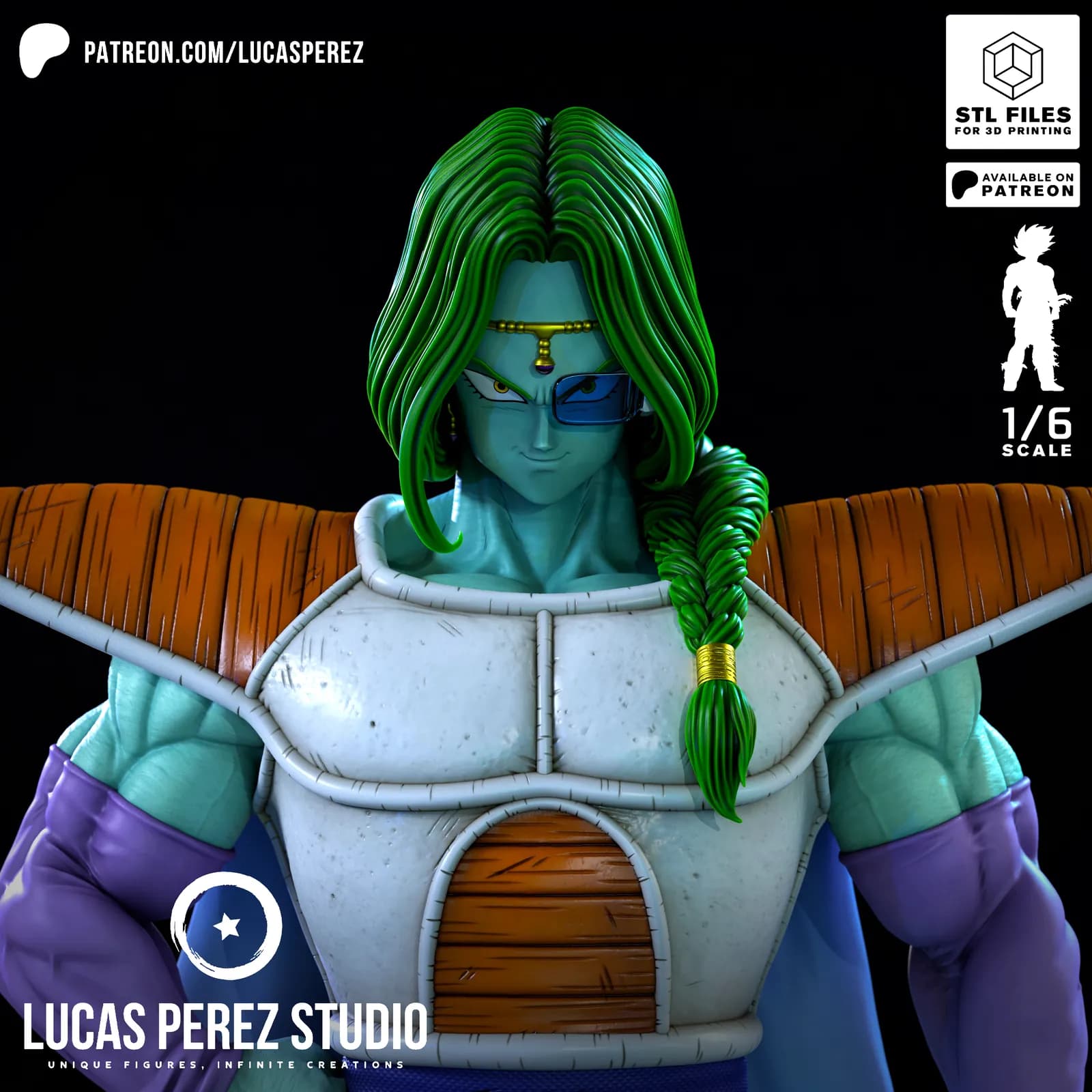 STL - Zarbon de Dragon Ball Z render 3