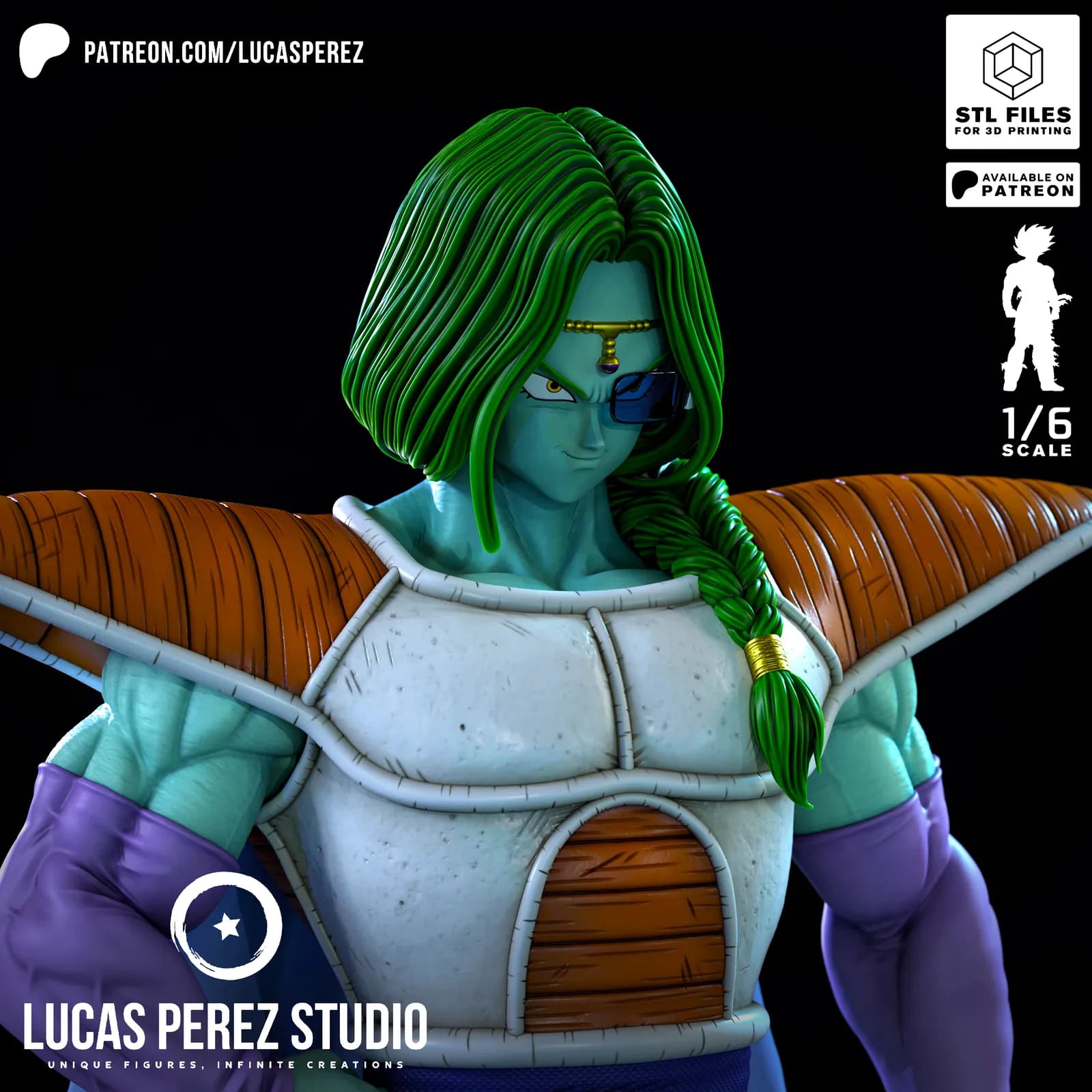 STL - Zarbon de Dragon Ball Z render 4