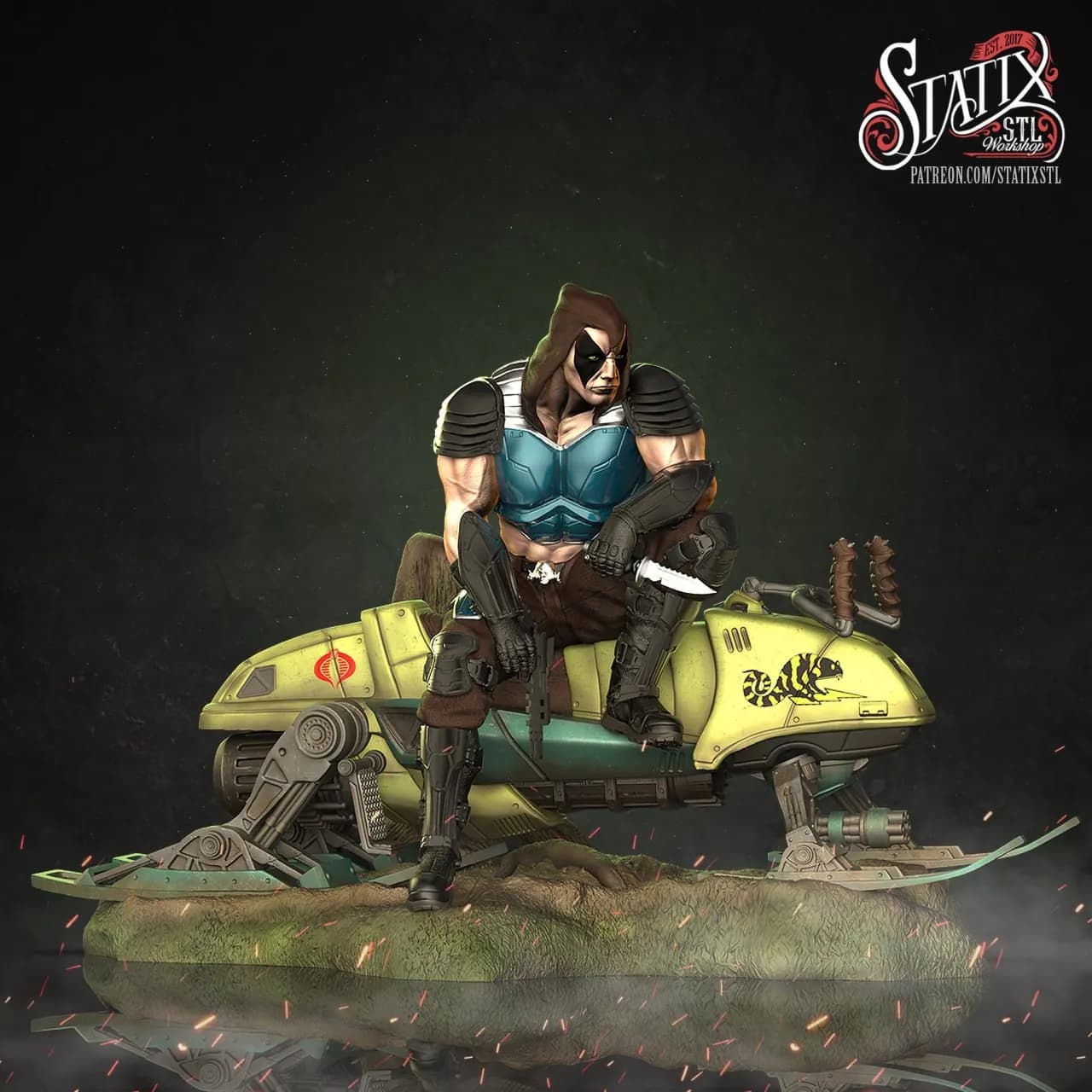 STL - Zartan con moto render 3
