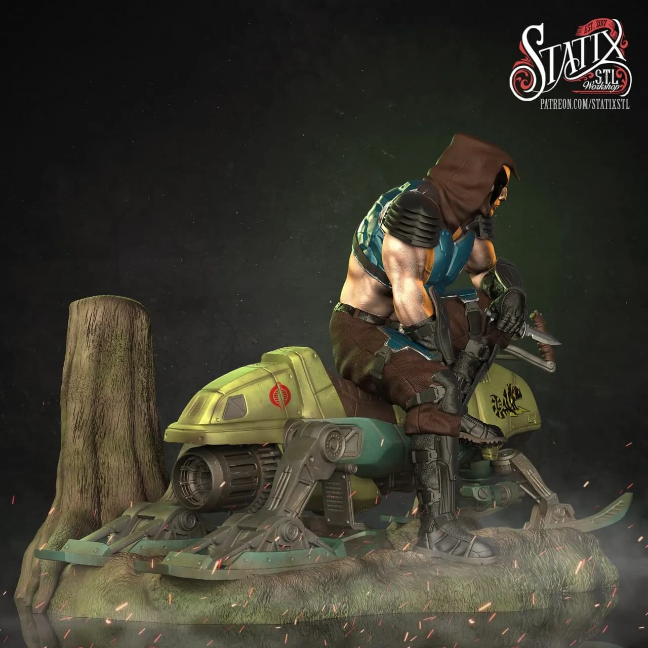 STL - Zartan con moto render 4
