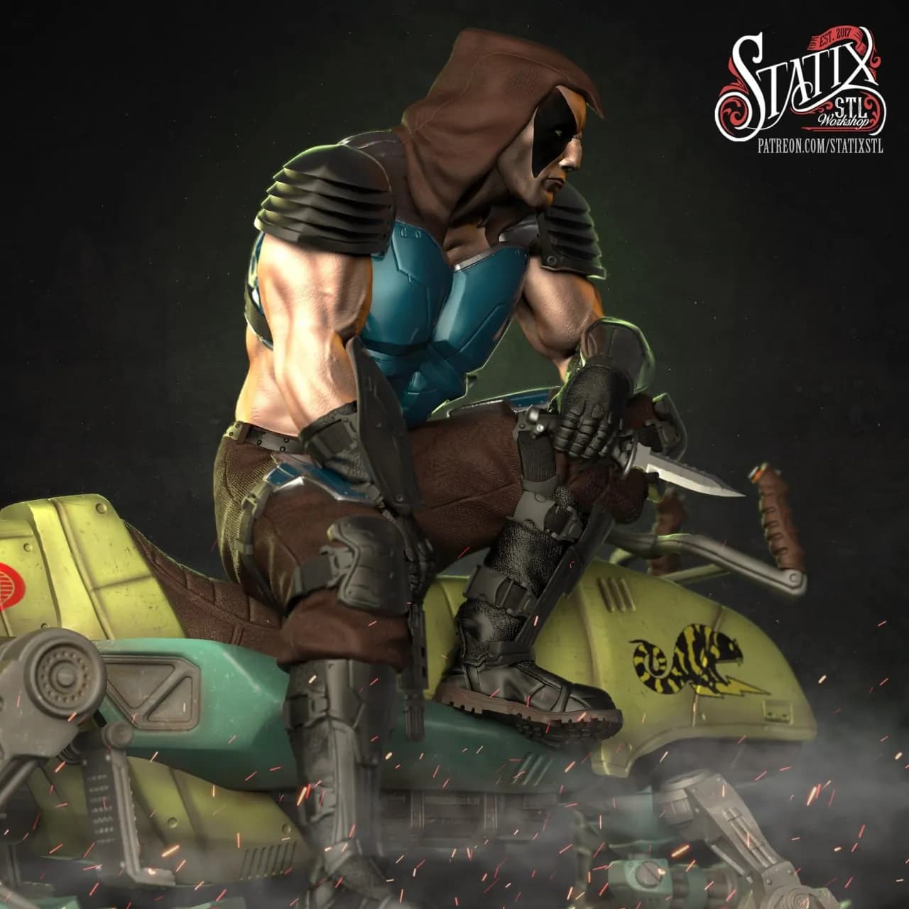 STL - Zartan con moto render 5