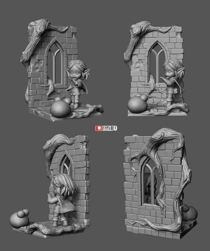 STL - Zelda Breath of the Wild Chibi render 3