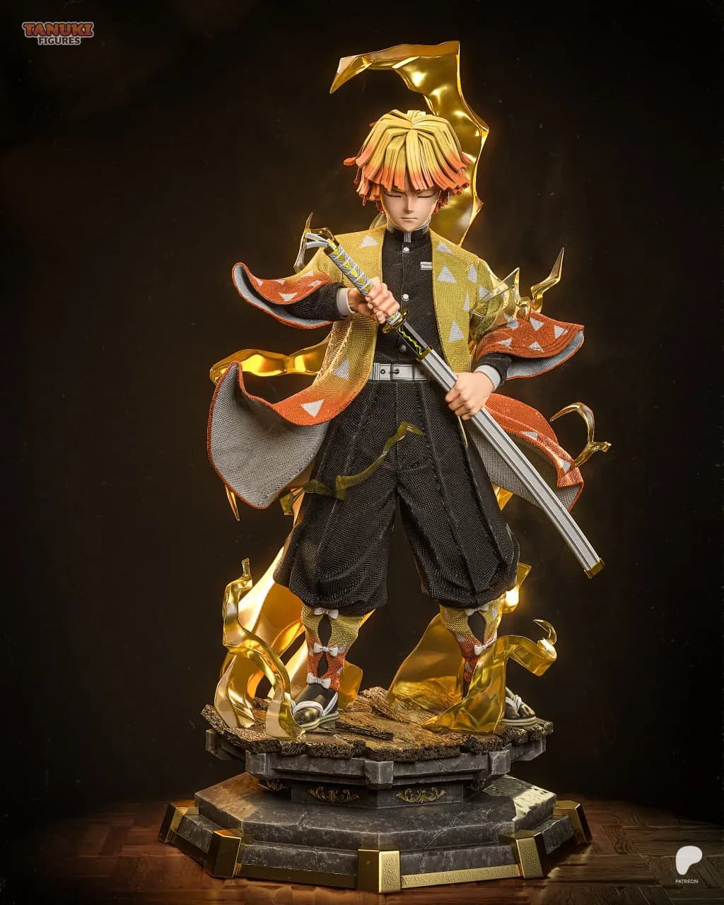 STL - Zenitsu Agatsuma Figura render 3