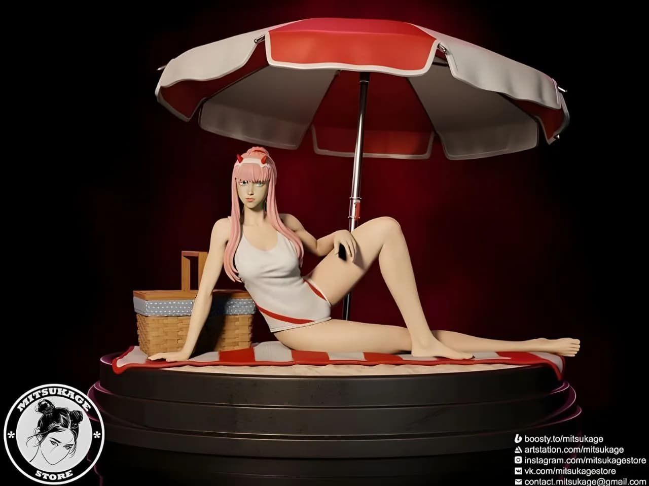 STL - Zero Two en la playa