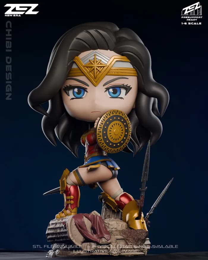 STL - zez chibi wonder woman render 2