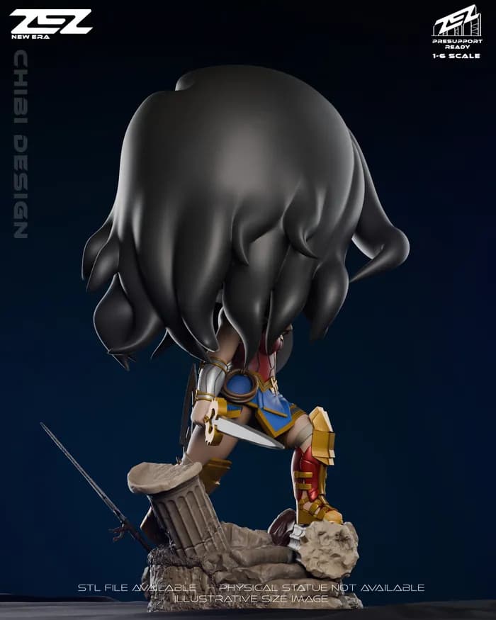 STL - zez chibi wonder woman render 5