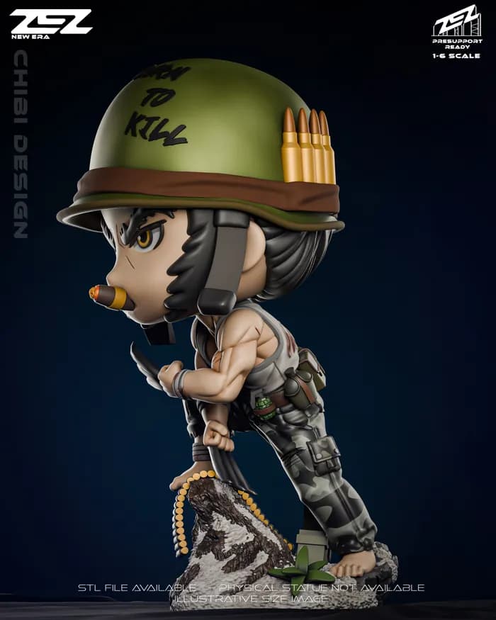 STL - zez studio chibi wolverine render 2