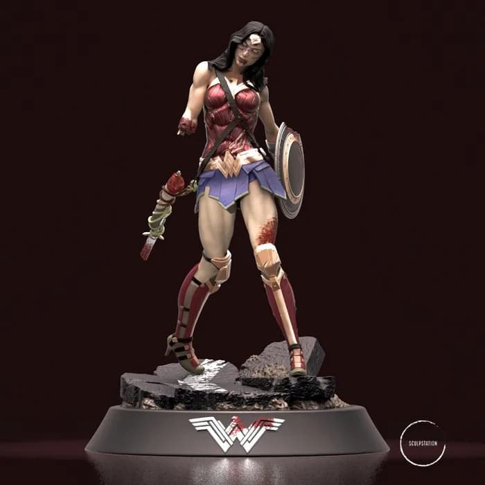 STL - zombie wonder woman