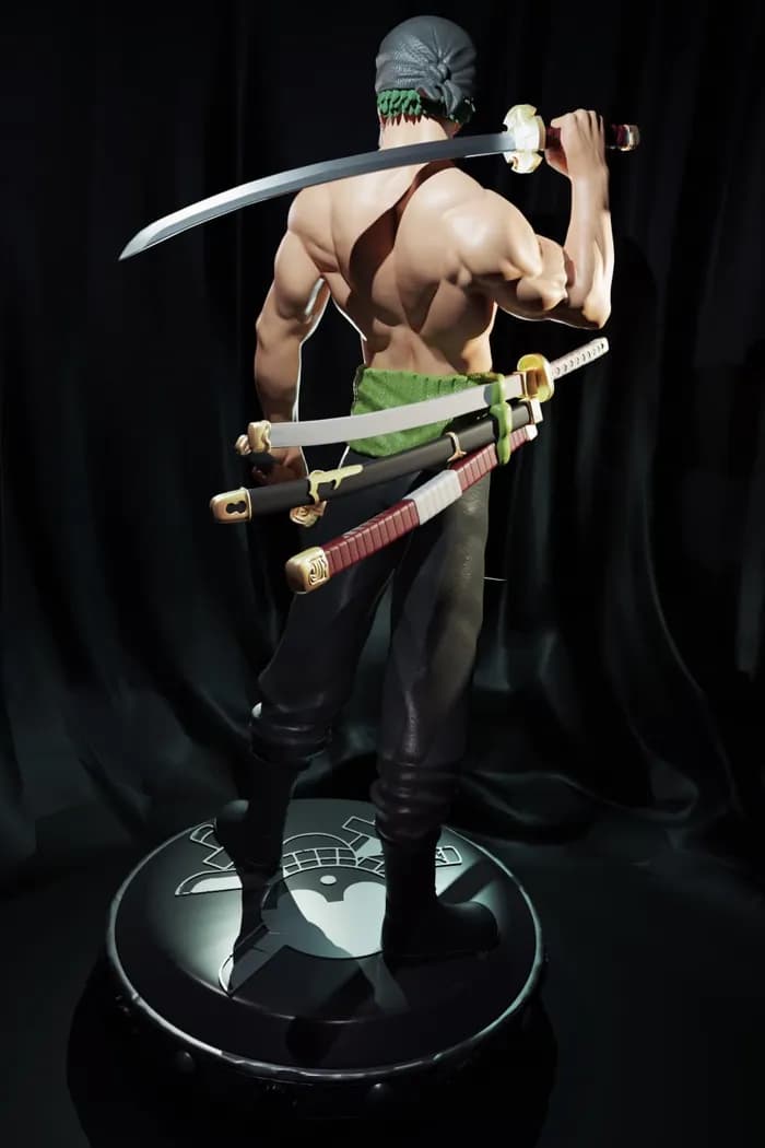STL - zoro one piece 3d print render 3