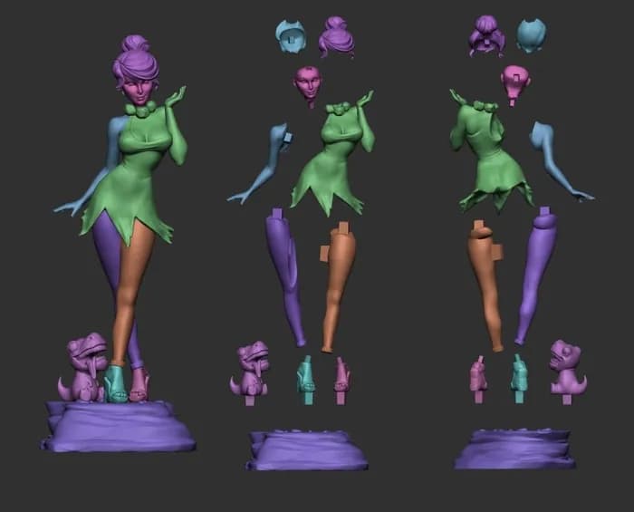 STL - vilma picapiedra render 5