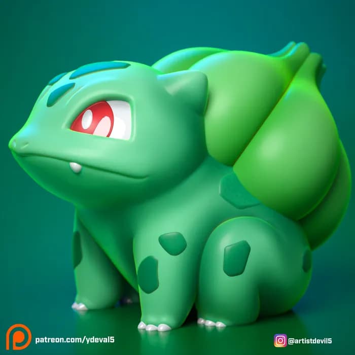 STL - ydeval #001 bulbasaur render 5