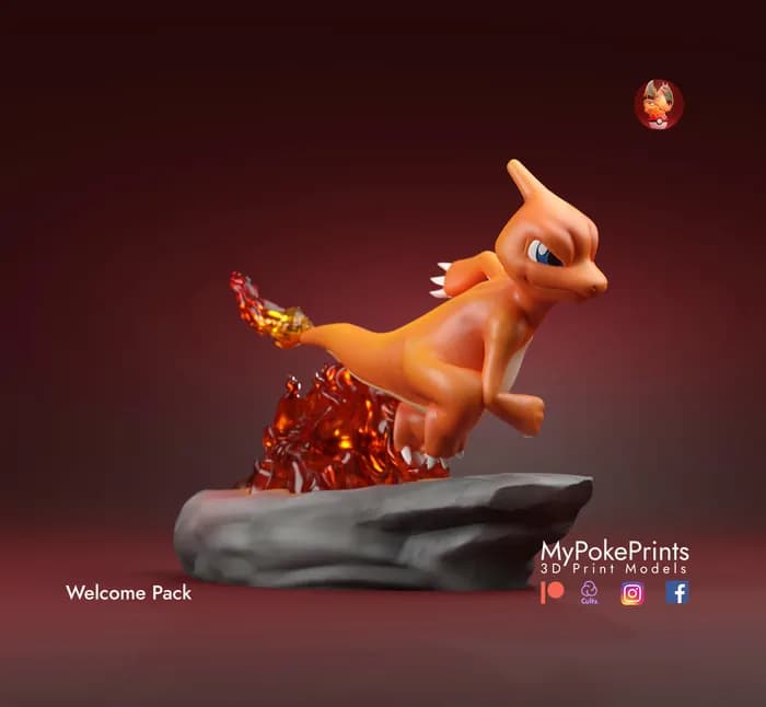 STL - ydeval #005 charmeleon render 2