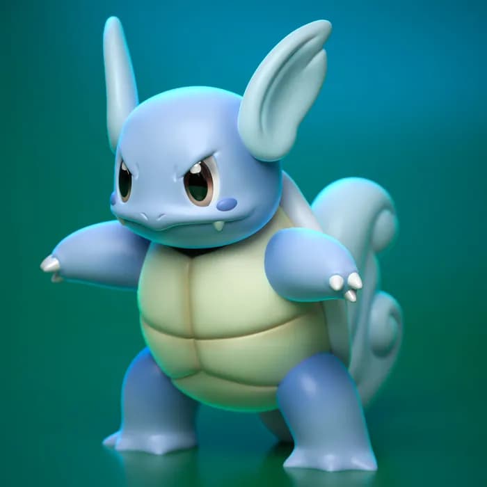 STL - ydeval #008 wartortle render 2