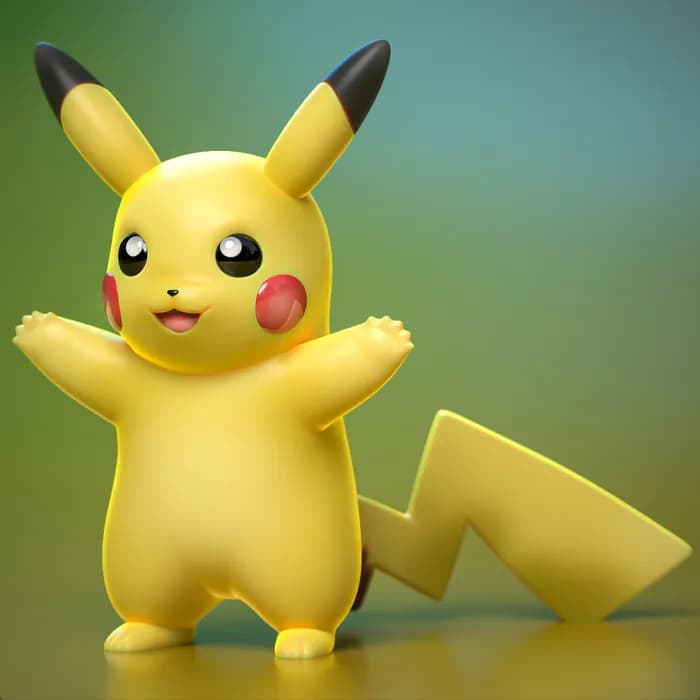 STL - ydeval #025 pikachu render 2