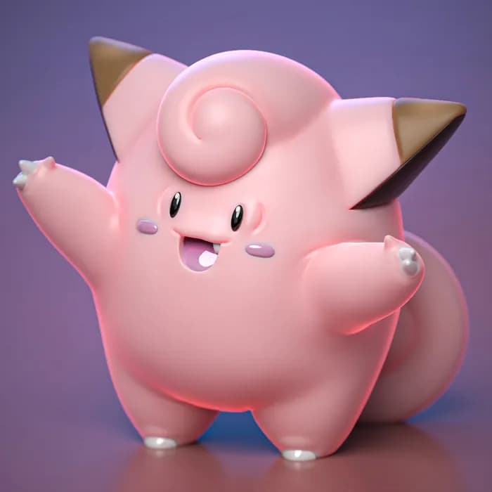 STL - ydeval #035 clefairy render 2