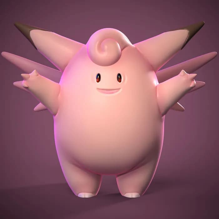 STL - ydeval #036 clefable render 1