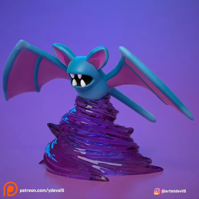 STL - ydeval #041 zubat render 2