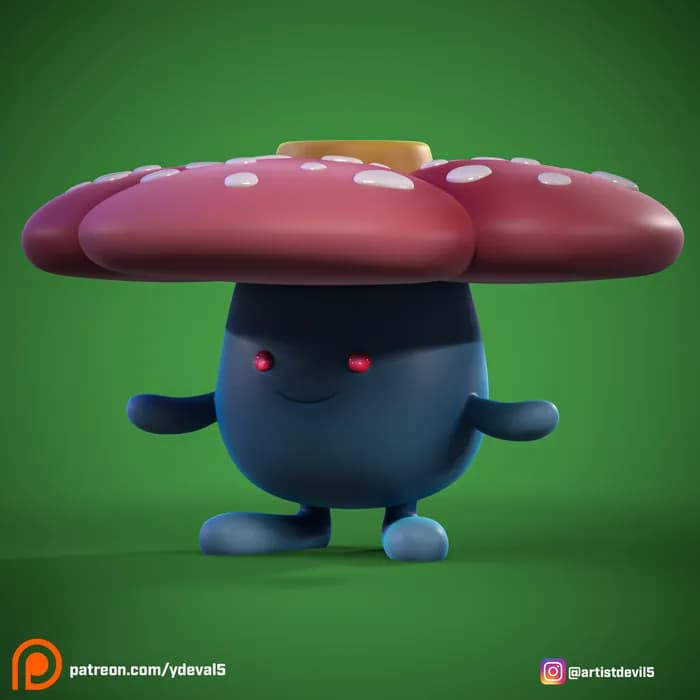 STL - ydeval #045 vileplume render 1