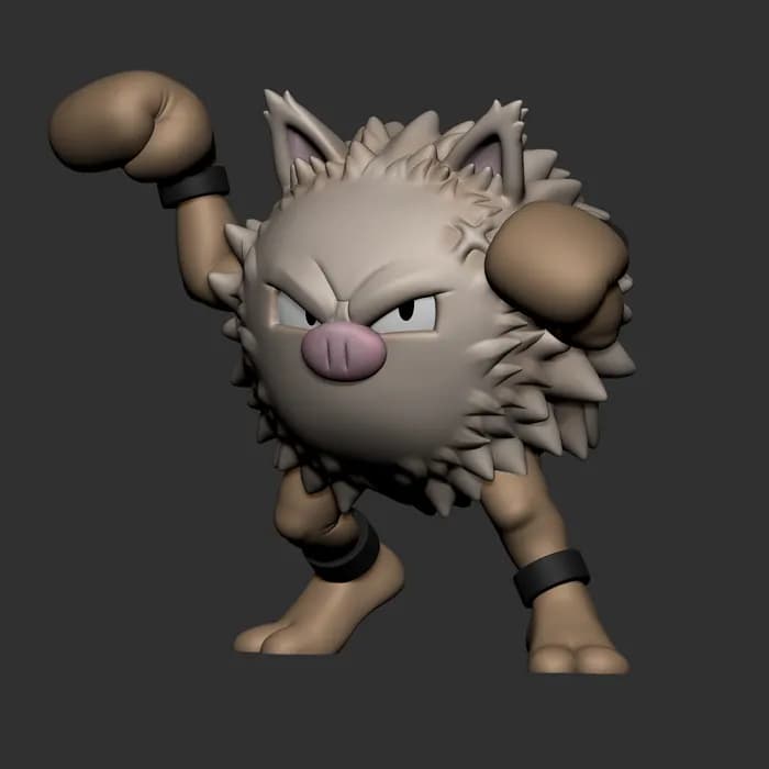 STL - ydeval #057 primeape render 1