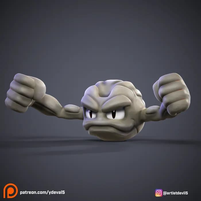 STL - ydeval #074 geodude