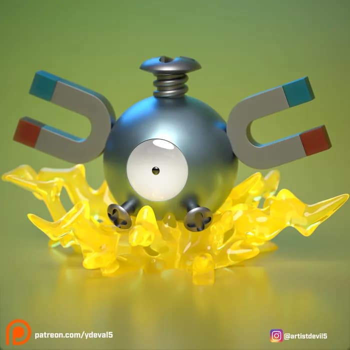 STL - ydeval #081 magnemite