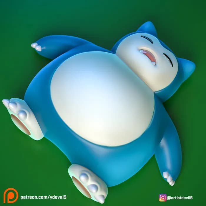 STL - ydeval #143 snorlax render 3