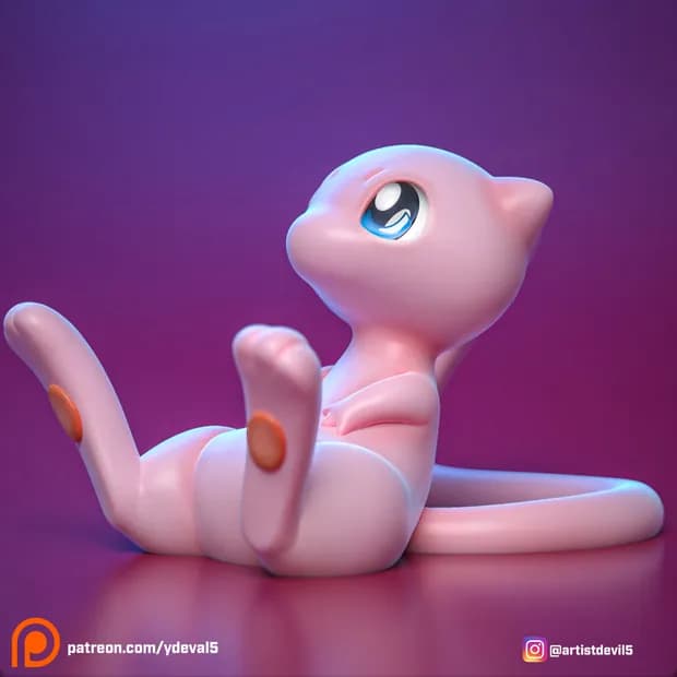 STL - ydeval #151 mew render 2