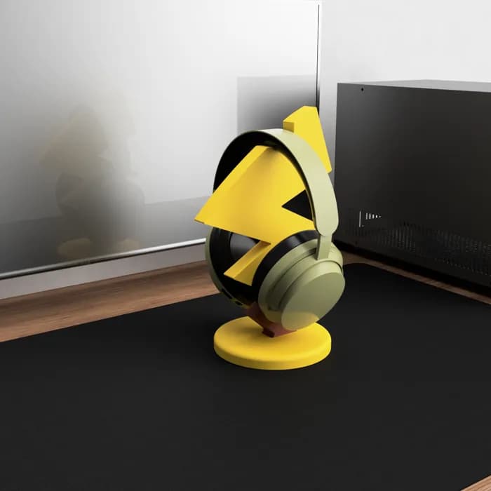 STL - pikachu headphones render 2
