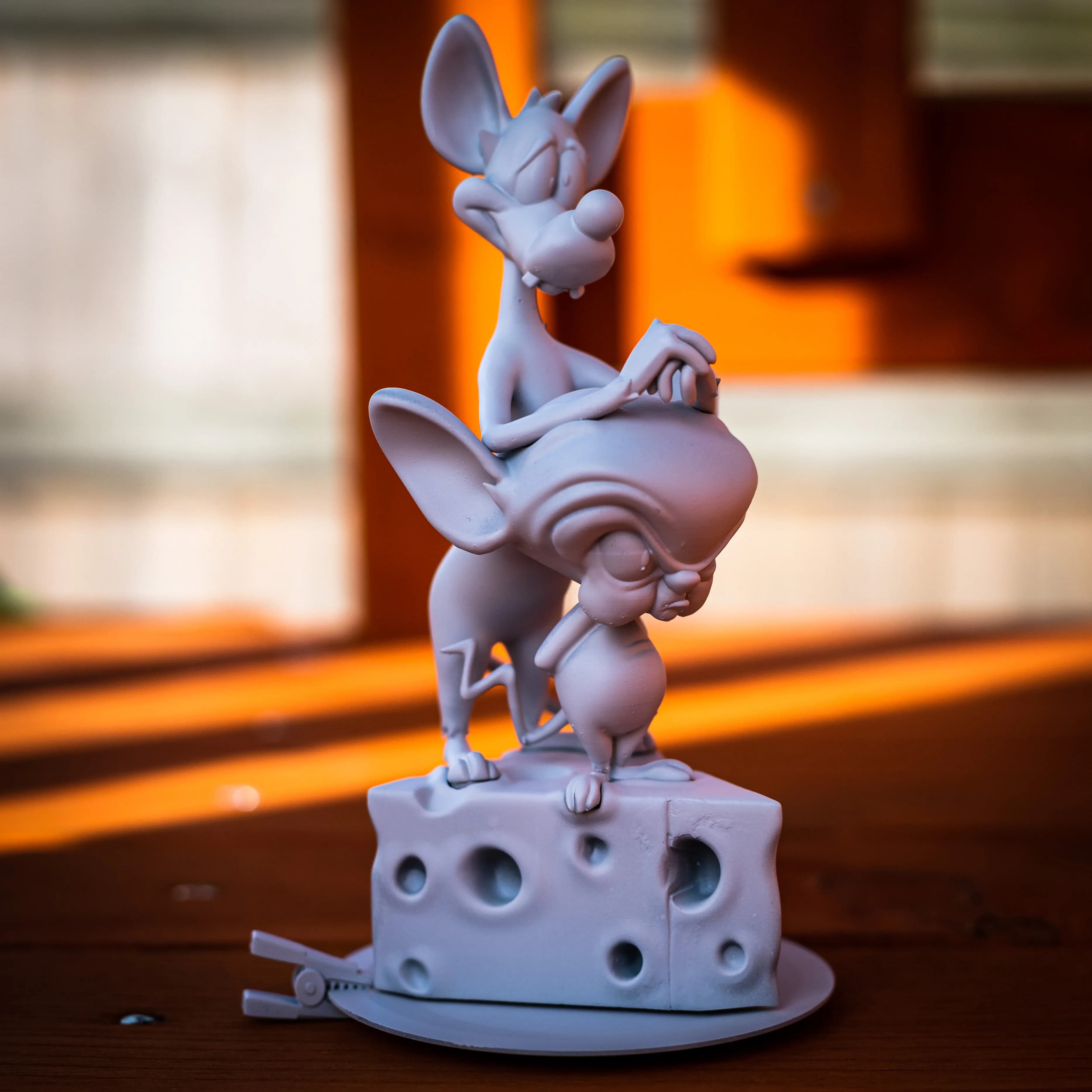 STL - pinky y cerebro render 3